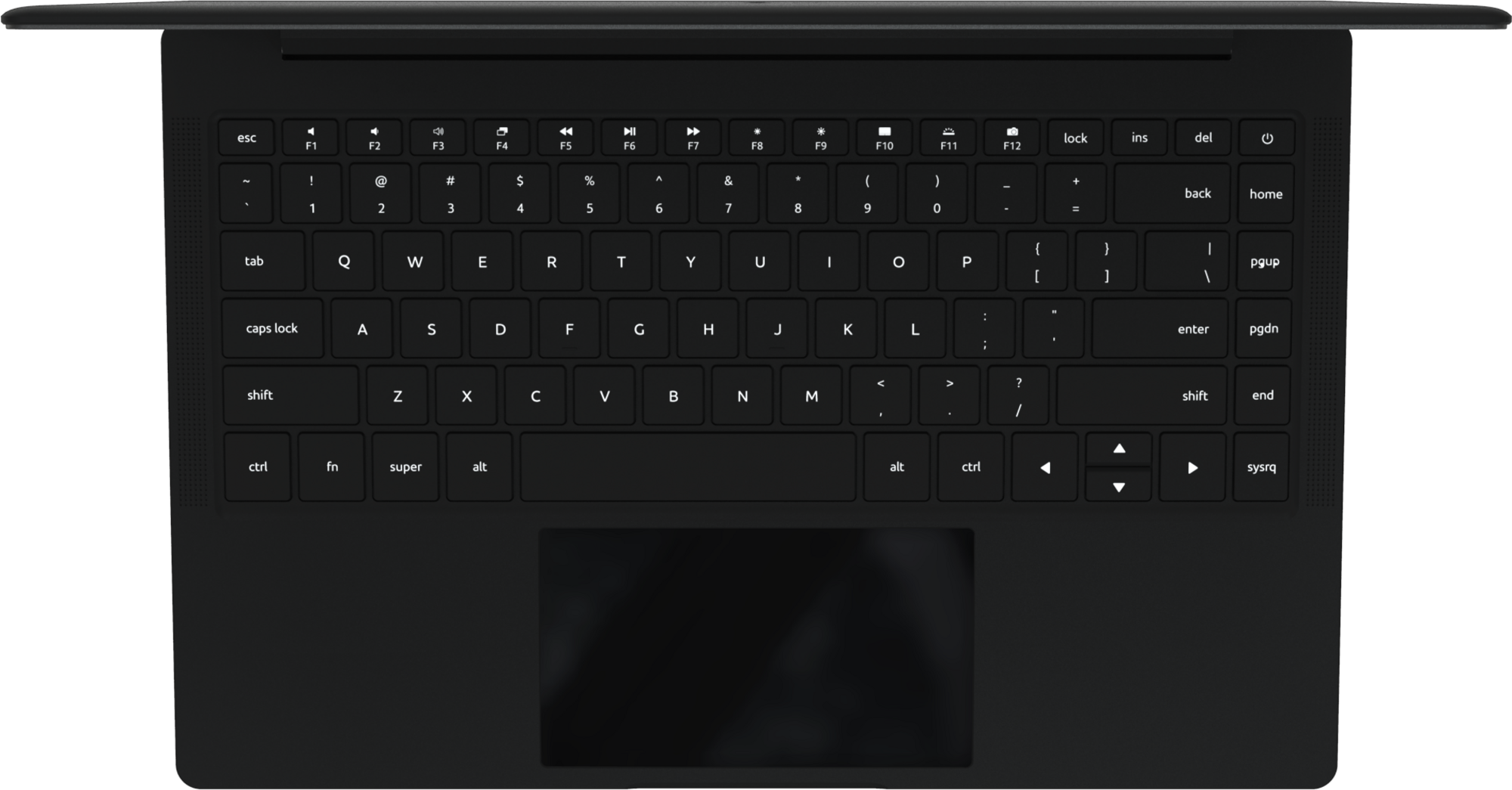 Backlit keyboard on the StarBook Mk V